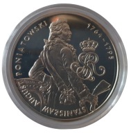 10 ZŁ STANISŁAW AUGUST PONIATOWSKI 2005 PÓŁPOSTAĆ SREBRO AG925 STAN L