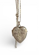 Dawny Srebrny Sekretnik Wisiorek Naszyjnik