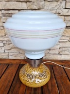 Lampa zabytkowa klosz ozdobny szkło porcelana