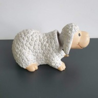 Baranek wielkanocny 17 cm – figurka z ruchomą głową | dekoracja świąteczna