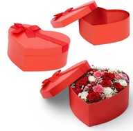 Pudełko ozdobne prezentowe Walentynki czerwone serce FLOWERBOX kartonowe