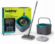 Beldray Anti-Bac Mop obrotowy płaski z wiadrem Antybakteryjny 2 końcówki