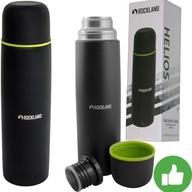 TERMOS ROCKLAND HELIOS 1L STALOWY PRÓŻNIOWY TURYSTYCZNY CZARNY MAT