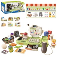 Kasa Fiskalna Edukacyjna Sklepowa dla Dzieci Waga Skaner Mikrofon +30el.