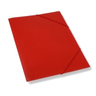 Teczka z gumką A4 plastikowa CZERWONA - RED