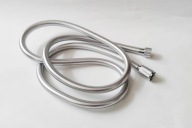 Wąż prysznicowy silikonowy szary srebrny GUMOWY GŁADKI 150 cm PCV 360°