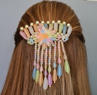 VINTAGE SPINKA DO WŁOSOW DEKORACJA WISZĄCE KORALIK