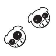 Zestaw naklejek na lusterka Świnka Subaru Pig Impreza Forester Outback XV