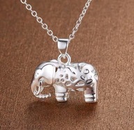 Naszyjnik z wisiorem Srebrny Słoń dla WOŚP