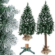 CHOINKA NA PNIU SZTUCZNA DIAMENTOWA GĘSTA JAK ŻYWA PREMIUM OŚNIEŻONA 180 cm