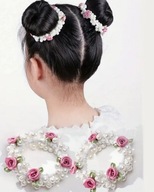 ZESTAW GUMEK PERŁY PEREŁKI PEREŁKAMI PERŁAMI KWIATY RÓŻAMI RÓŻE VINTAGE