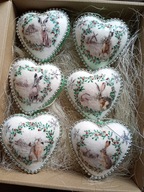 Bombki choinkowe serca -komplet