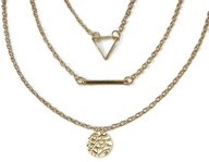 Potrójny Łańcuszek z trzema Wisiorkami