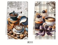 Ręcznik do rąk ścierka kuchenna zestaw 2 szt. kawa coffee filiżanka R111