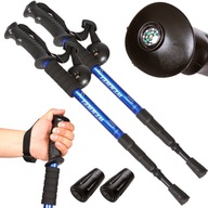 Kije Nordic Walking Alu 7075 – Regulowane 63-135 cm, Widia, Safe Lock!