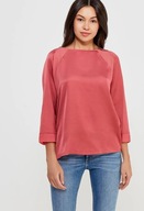 M A N G O różowa bluzka satynowa oversize tiulowa Barbie elegancka czerwona