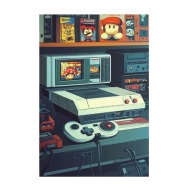Plakat „Retro Game Setup” – Nostalgia Grania