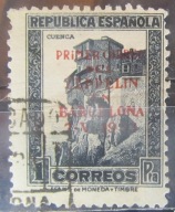 Hiszpania stary znaczek z nadrukiem Zeppelin (2/4