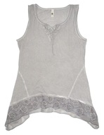 TREDY ELISA CAVALETTI_Cudna oryginalna SUKIENKA_szara koronka wiskoza_42