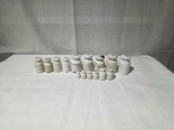 Stare odważniki porcelanowe z okresu Prl-u. Zestaw 1-20dkg 15szt. (2)