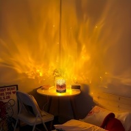 Lampa RGB Fale Wody LED + Pilot | Projektor Światła Relax| Lampka Nocna RGB