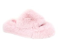 Kapcie domowe damskie miękkie futrzane rózowy