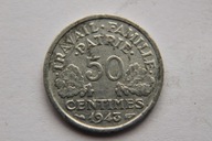 50 CENTIMES 1943 R. FRANCJA - KT93