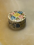 PAPER MACHE KASHMIR MALOWANY BOX PUDEŁKO POJEMNIK VINTAGE