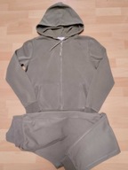 C&A DRES 170 BLUZA Z KAPTUREM I SPODNIE DRESOWE KOMPLET ciemnozielony