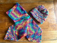 Komplet czapka + szalik handmade