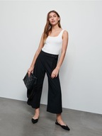 Reserved biały podkoszulek tank top bokserka karo klasyczny quiet luxury S