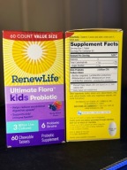 Probiotyk dla dzieci 6 szczepów (Jagodowy), 60 tabletek do żucia