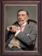 Obraz Józef Teodor Konrad Korzeniowski portret w drewnianej ramie ze szkłem