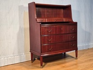 Sekretarzyk mahoniowy, wysuwany blat, Dania lata 60 (207)