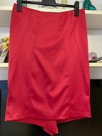 N SPÓDNICA KRIPS CZERWIEŃ LEKKI POŁYSK ARTYSTYCZNY FASON PROSTA