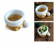 ZŁOTA CZAPKA MIKOŁAJA MISA NA SŁODYCZE I DROBIAZGI - DEKORACJA ŚWIĄTECZNA