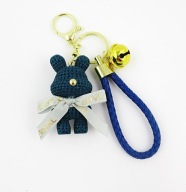 Brelok do kluczy torebki misiek morski zawieszka złota dzwonek kokarda