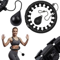 HULA HOP ODCHUDZAJĄCE Z WYPUSTKAMI Z OBCIĄŻENIEM MSPORT 40 CM CZARNY
