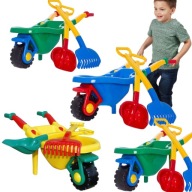 DUŻE TACZKI OGRODOWE ŁOPATKA GRABKI DO PIASKOWNICY DLA DZIECI DO ZABAWY