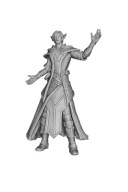 Elficki Mag 3D PLA srebrna figurka miniatura fantasy kolekcjonerska RPG