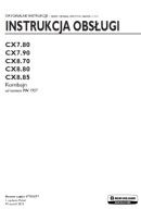CX7.80 CX7.90 CX8.70 CX8.80 CX8.85 Kombajn INSTRUKCJA OBSŁUGI NEW HOLLAND