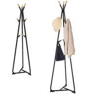 STYLOWY WIESZAK W CZARNYM KOLORZE 172 CM WYSOKOŚCI ŚWIETNIE WYKONANY