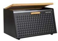 DUŻY CHLEBAK METALOWY Z DESKĄ POJEMNIK NA PIECZYWO CHLEB - 35.5 cm