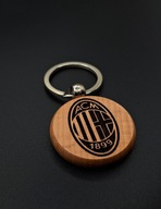 Drewniany brelok AC Milan– grawer z logo, prezent dla kibica