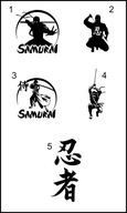 Naklejka na auto SAMURAI NINJA