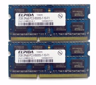 Pamięć Do Laptopa ELPIDA DDR3 1066 MHz CL7 2 GB - 2szt