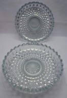 2 kryształowe talerzyki podstawki śr 15 cm PRL