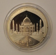 UNESCO - TAJ MAHAL 10 EURO 2010 FRANCJA, SREBRO, CERTYFIKAT + ETUI