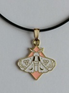Naszyjnik rzemyk z zawieszką wisiorek motyl motylek choker boho