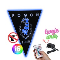 HERB POGOŃ SZCZECIN LED DEKORACJA ŚCIENNA PREZENT DLA NIEGO DO POKOJU BIURA